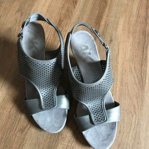 Anne Klein Sport Silver Wedgo Heels